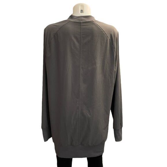 Zella Women’s gray oversized full zip track jacket size small - Picture 4 of 9